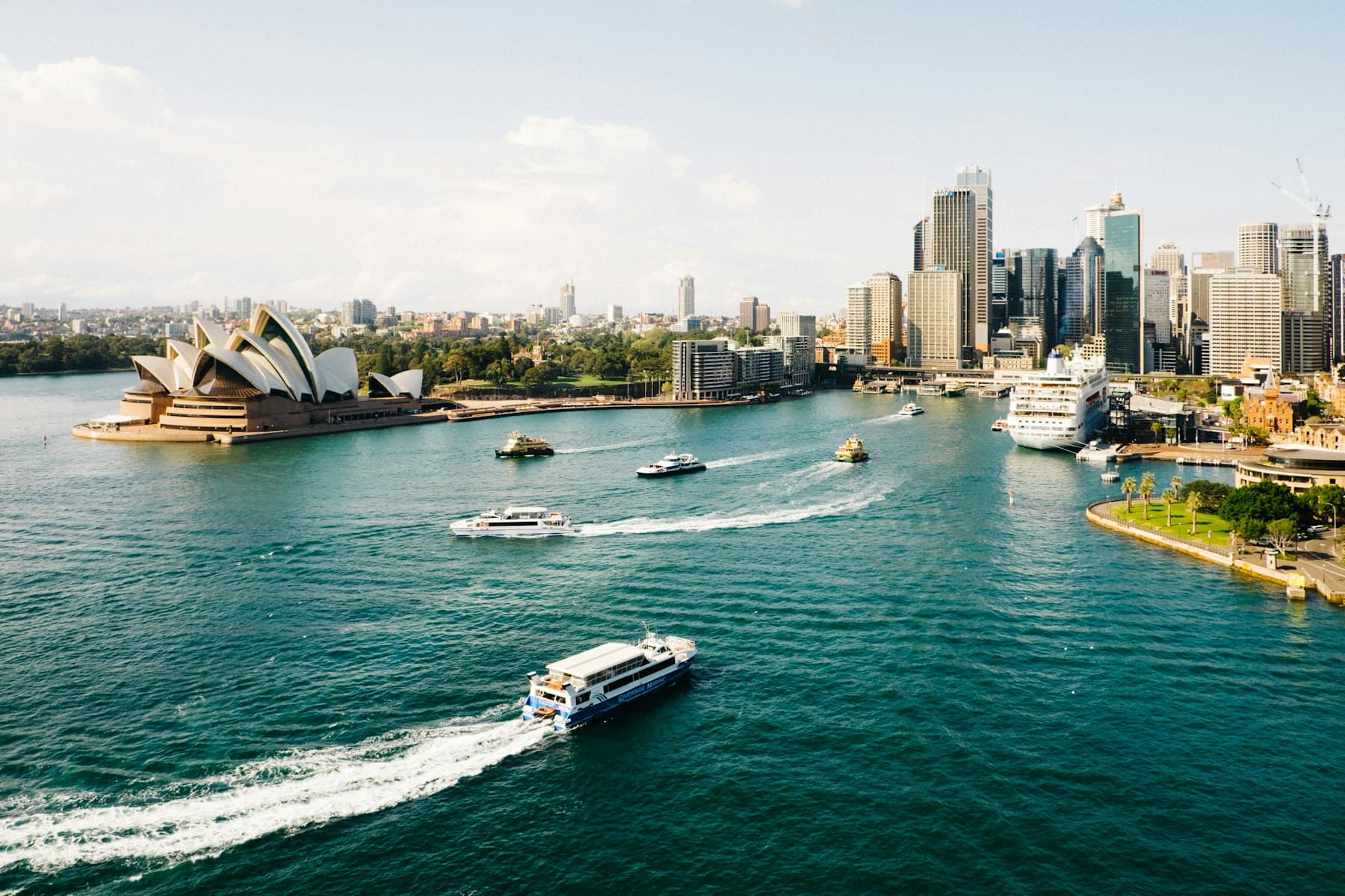 Sydney Harbour with the Opera House — start a food day by precinct, not a ranking